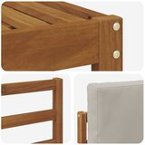  Set vanjskih sofa s jastukom 4 pcs Prirodna i svijetlo siva | shoptok.hr