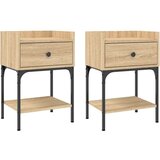  Noćni ormarići 2 kom boja hrasta 40 5x31x60cm konstruirano drvo | shoptok.hr