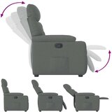 vidaXL Naslanjač iz temno sivega blaga | Shoptok.si