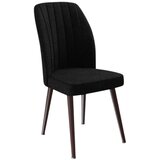 Hanah home set trpezarijskih stolica Platinum 4 kom, crna tkanina Jerry, braon metalne noge | Eponuda.com