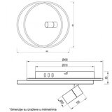 Vesta 482 plafonska svetiljka 36W+5W 3000K crna | ePonuda.com