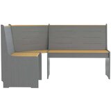  Kutna klupa 151 cm od masivne borovine boja meda i siva | shoptok.hr