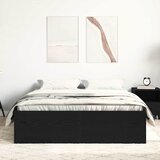  Okvir kreveta bez madraca crni hrast 140x190 cm drveni | Eponuda.com