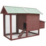  Kavez za kokoši smeđi 170x81x110 cm masivna borovina i jelovina | Eponuda.com
