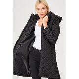 Dewberry Z6654 LADIES COAT-LIGHT BLACK Cene