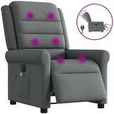 Maison Chic Električni masažni naslanjač - Relax naslanjač temno sivo blago, (22061863) | Shoptok.si