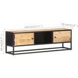vidaXL TV ormarić s izrezbarenim vratima 130x30x40 cm grubo drvo manga | shoptok.hr