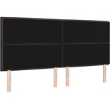  LED glava kreveta s LED trakama Tamno smeđa 200 cm tkanina | shoptok.hr