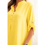 Kesi Włoski Shirt with a longer back yellow | shoptok.hr