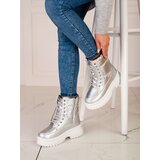 SHELOVET Silver women's snow boots with lacing Cijene