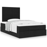  Otomanski krevet s madracem crni 120x190 cm tkanine | shoptok.hr