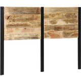 vidaXL Naglavna deska 140 cm trden mangov les in železo | Shoptok.si