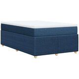 vidaXL Box spring postelja z vzmetnico modra 120x190 cm blago, (21309029) | Shoptok.si