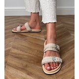 D/CEO Beige sandals with straps and rhinestones on buckles Lalis | ePonuda.com