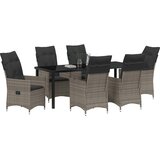  Vrtni set za objed 7 kom. Siva poliratan | shoptok.hr