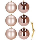  Set Kuglica za Božićno Drvce Ružičasto Zlato 10 cm 6 kom. | shoptok.hr