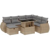  8-dijelni set vrtnih sofa od poliratana s jastucima bež | shoptok.hr