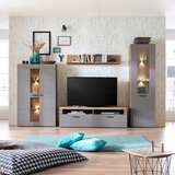 Mömax Vitrina Auris, Siva, Barva Hrasta | Shoptok.si