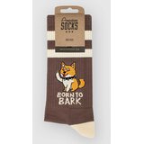 American Socks Born To Bark - Mid High Nogavice beige & blue | Shoptok.si