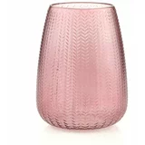 AmeliaHome Svetlo rožnata steklena vaza (višina 24 cm) Sevilla –