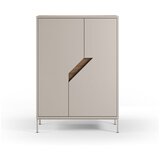 Marckeric Krem/u prirodnoj boji komoda u dekoru hrasta 85x120x40 cm Lilou – | shoptok.hr