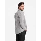 Ombre Men's REGULAR FIT shirt with pocket - gray | Shoptok.si