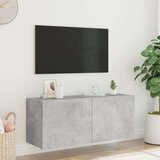 vidaXL Stenska TV omarica z LED lučkami betonsko siva 100x35x41 cm | Shoptok.si