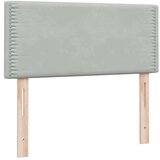Box Spring krevet s madracem svijetlo sivi 80x210 cm baršun | shoptok.hr