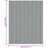 Krovni panel 12 pcs Siva 60 x 45 cm Pocinčani čelik | shoptok.hr