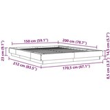 vidaXL Okvir za krevet boja hrasta 150x200 cm od konstruiranog drva | shoptok.hr