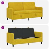 SOFA s pohranom Žuta 172 x 78 x 87 cm Poliester | shoptok.hr