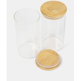 Sinsay Staklene posude za hranu s bambusovim poklopcima 2 pack | shoptok.hr