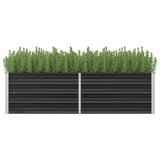vidaXL Povišena vrtna gredica antracit 160x40x45 cm pocinčani čelik Cijene
