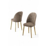Hanah home set 4 stolice mara cappuccino gold Cene