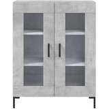 vidaXL Visoka komoda siva betona 69 5x34x180 cm od konstruiranog drva | shoptok.hr