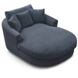 Bobochic Paris Temno moder fotelj iz rebrastega žameta Belem – | Shoptok.si