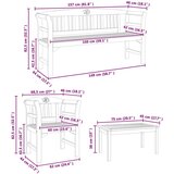  Set za odmaranje u vrtu 4 pcs Prirodna Čvrsto drvo akacije | shoptok.hr