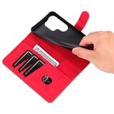 SUNSKY Eleganten ovitek etui iz umetnega usnja za Samsung S26 Ultra, Rdeč | Shoptok.si