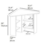  Radni sto Corner, 80x73.8x80 cm, Bijeli | Eponuda.ba