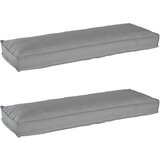 vidaXL Blazine za palete za klop 2 kosa Siva 120x40x8 cm Oxford tkanina | Shoptok.si