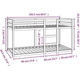  Krevet na kat 90 x 200 cm od masivne borovine | shoptok.hr