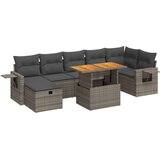 vidaXL Vrtna sedežna garnitura 5-delna z blazinami poli ratan/akacija | Shoptok.si