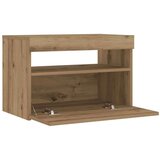 vidaXL Noćni ormarić s LED svjetlima Artisan hrast 60x35x40 cm | shoptok.hr
