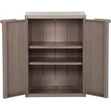  Vrtni ormarić za pohranu smeđi 65x45x88 cm PP s izgledom drva | Eponuda.ba