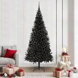vidaXL Božično drevo med 300 LED z stojalom Črna 210 cm PVC | Shoptok.si