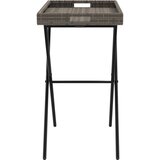  Sklopivi stol s pladnjem sivi 65 x 40 x 75 cm od poliratana | Eponuda.ba