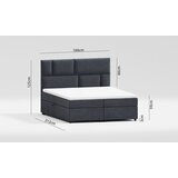 Ropez Temno siva boxspring postelja s prostorom za shranjevanje 160x200 cm Lola – | Shoptok.si