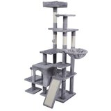 Rebel ANIMALS Velika grebalica za mačke sa kućicom i ležajevima siva 152cm RA-1008 | Eponuda.com