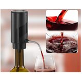  Električni aku. dozirnik za vino prezračevalnik in točilnik USB črn | Shoptok.si
