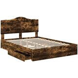  Krevet s od storage s uzglavljem Dimljeni hrast 160 x 200 cm | shoptok.hr